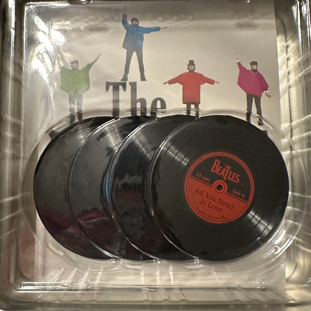 Home Beatles coasters and 224 page book NWOT